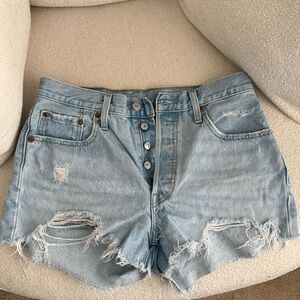 501 style Levi jean shorts